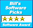 4 Star Award on www.BillsSoftwarePicks.com